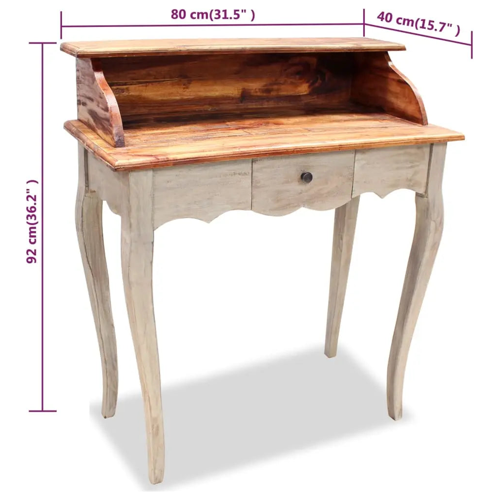 Writing Desk Solid Mahogany Wood - Living with Luxury
