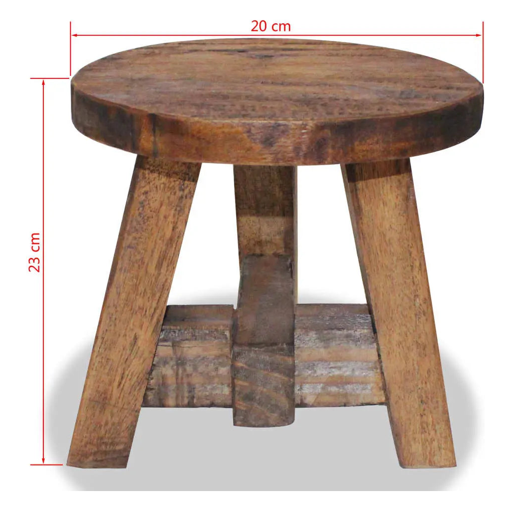 Stool Solid Mahogany Wood - Living with Luxury