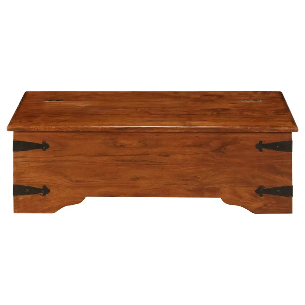 Coffee Table Solid Acacia Wood Honey Finish - Living with Luxury