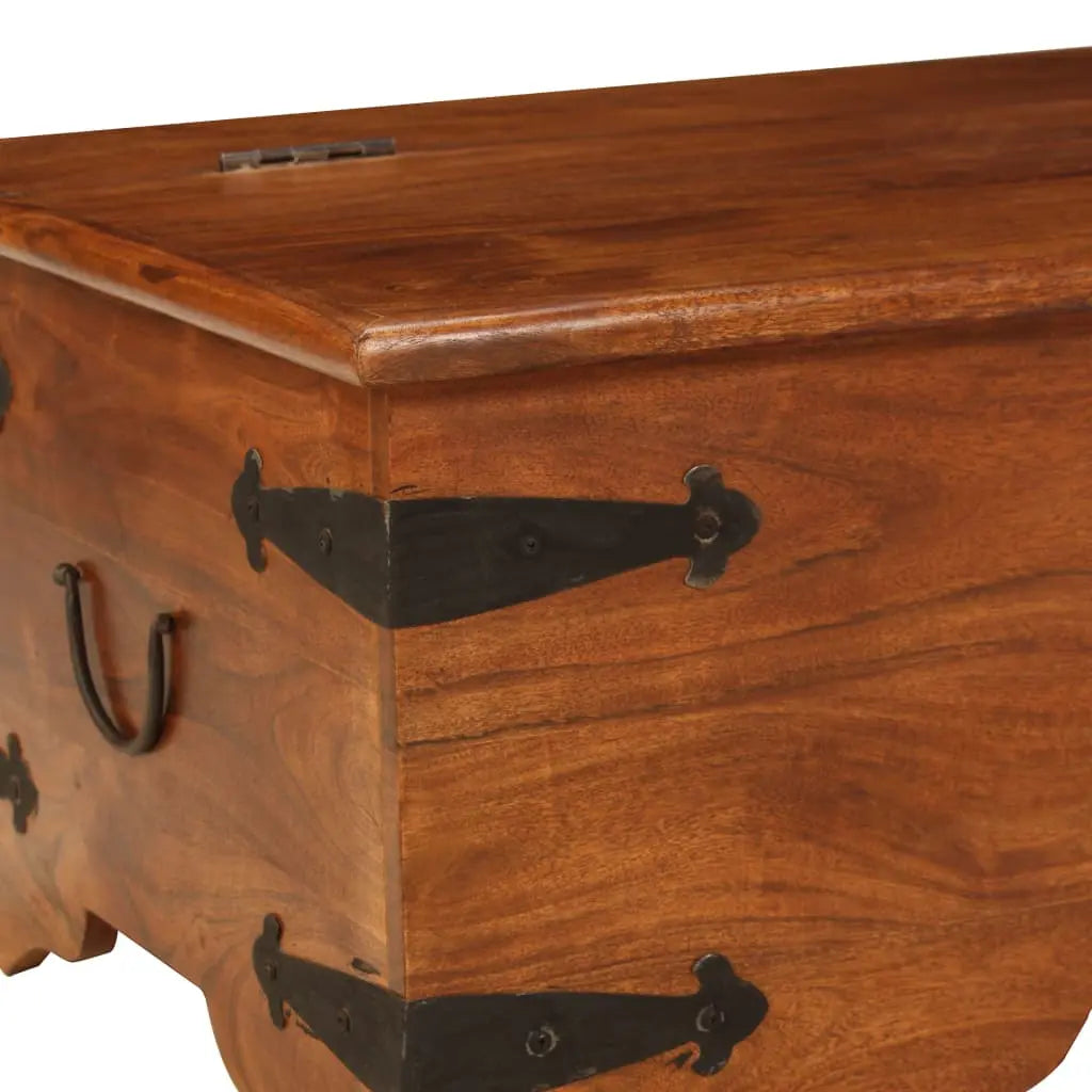 Coffee Table Solid Acacia Wood Honey Finish - Living with Luxury