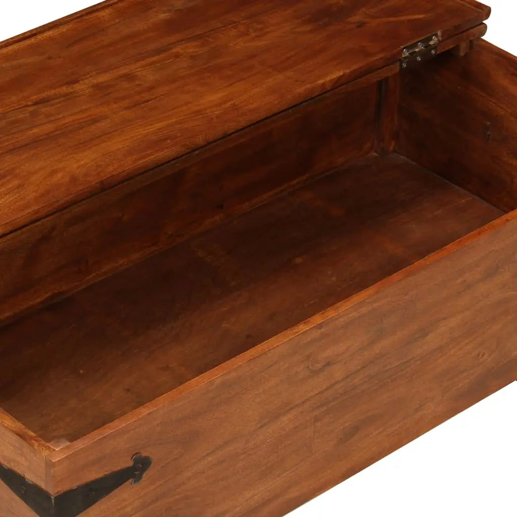Coffee Table Solid Acacia Wood Honey Finish - Living with Luxury