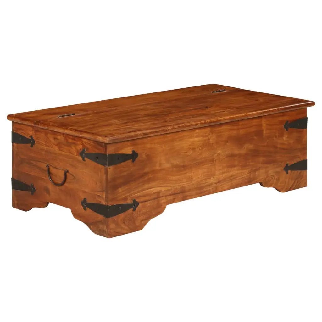 Coffee Table Solid Acacia Wood Honey Finish - Living with Luxury