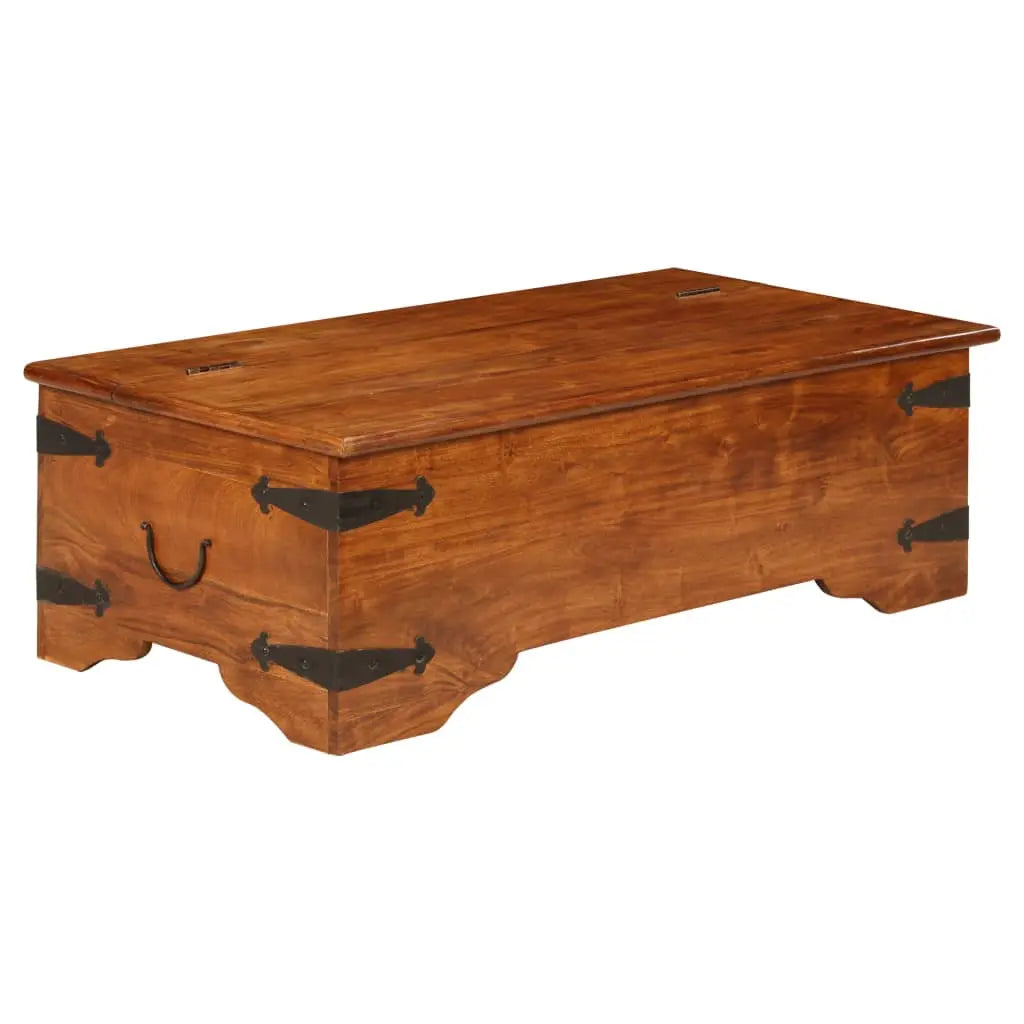 Coffee Table Solid Acacia Wood Honey Finish - Living with Luxury