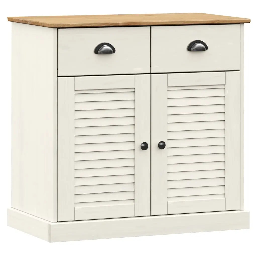 Sideboard with Drawers VIGO White Solid Wood Pine - Living with Luxury