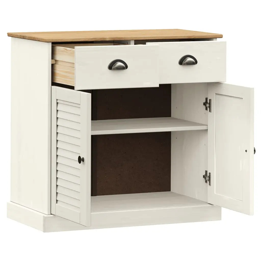 Sideboard with Drawers VIGO White Solid Wood Pine - Living with Luxury