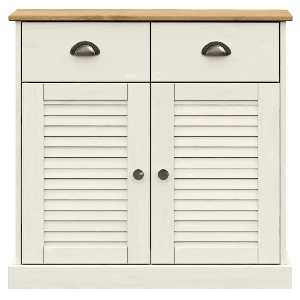 Sideboard with Drawers VIGO White Solid Wood Pine - Living with Luxury