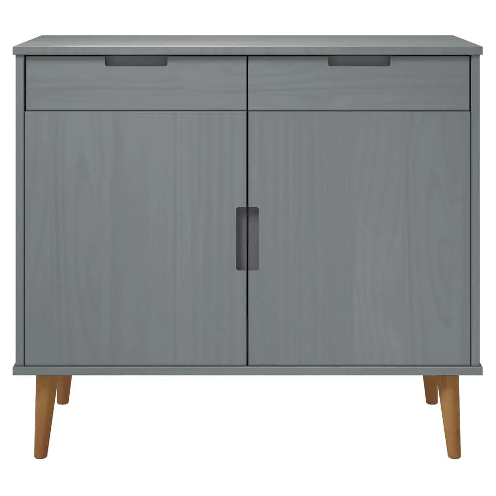 Sideboard MOLDE Grey Solid Wood Pine - Living with Luxury