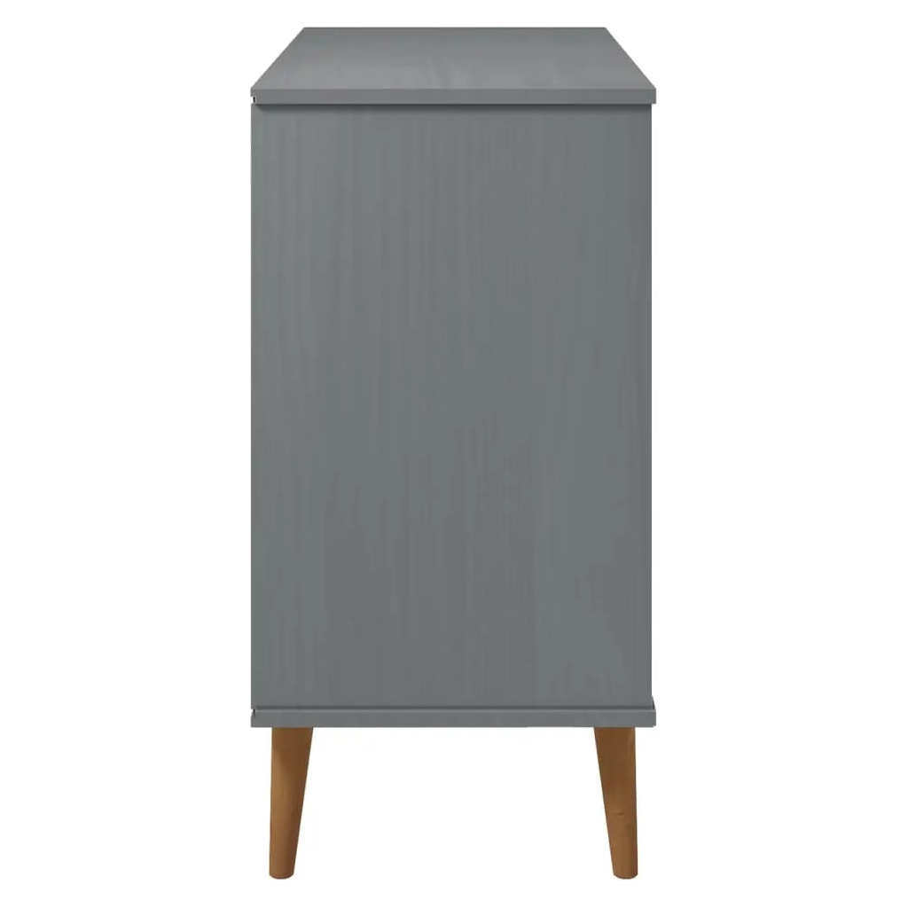 Sideboard MOLDE Grey Solid Wood Pine - Living with Luxury