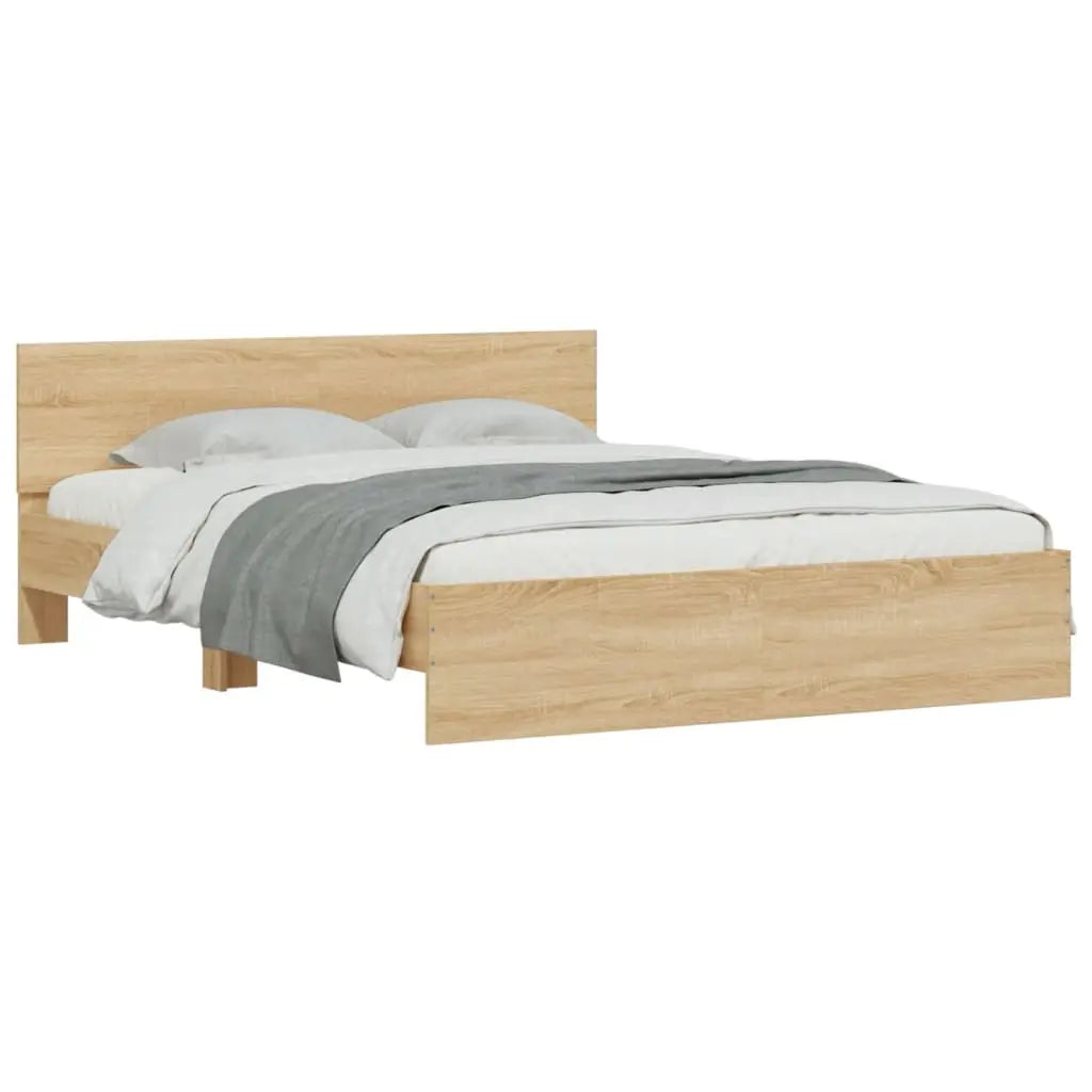 Bed Frame without Mattress Sonoma Oak - Living with Luxury