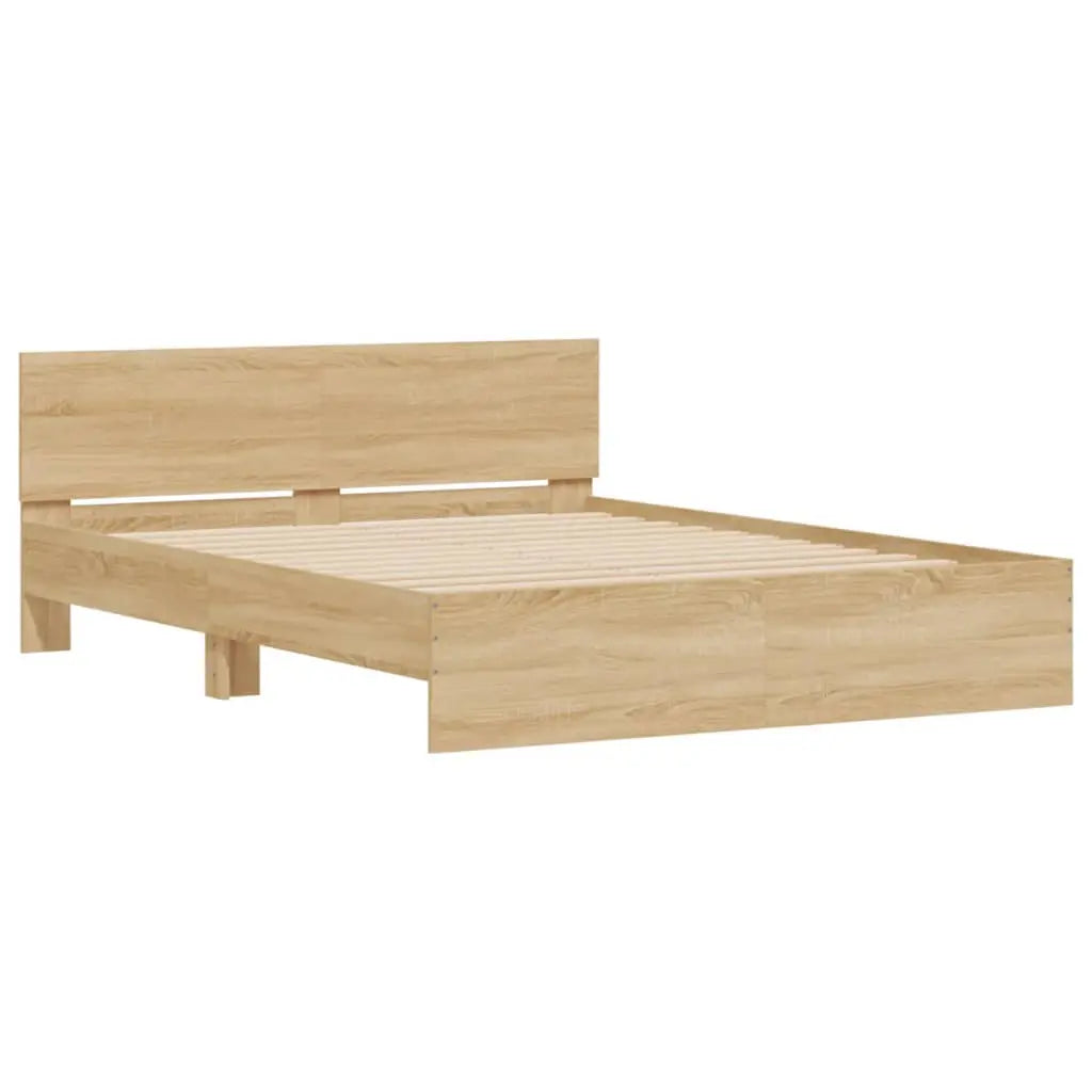 Bed Frame without Mattress Sonoma Oak - Living with Luxury