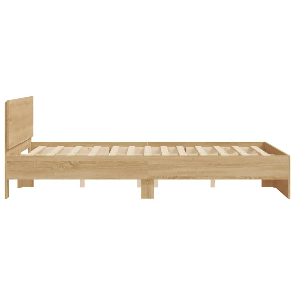 Bed Frame without Mattress Sonoma Oak - Living with Luxury