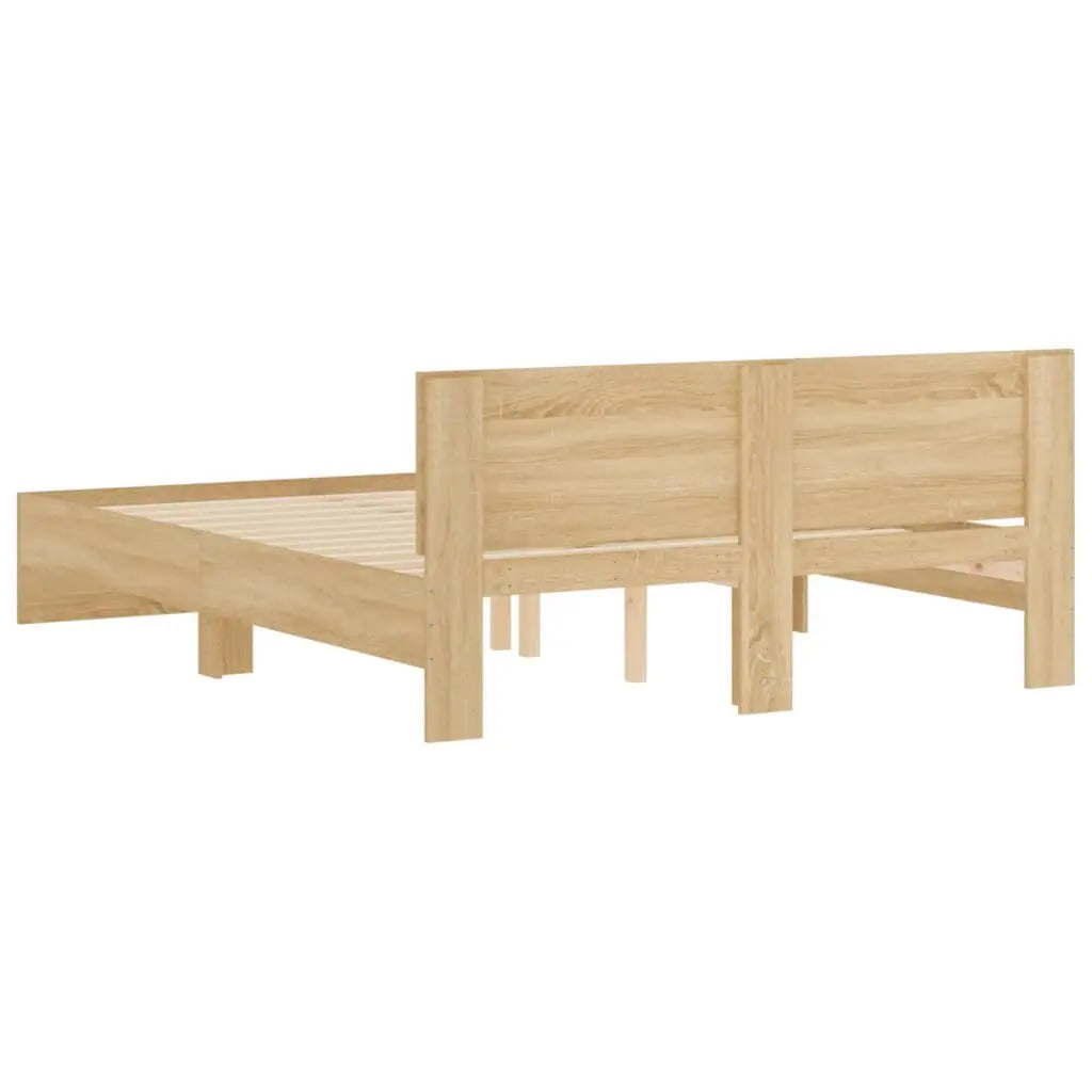 Bed Frame without Mattress Sonoma Oak - Living with Luxury