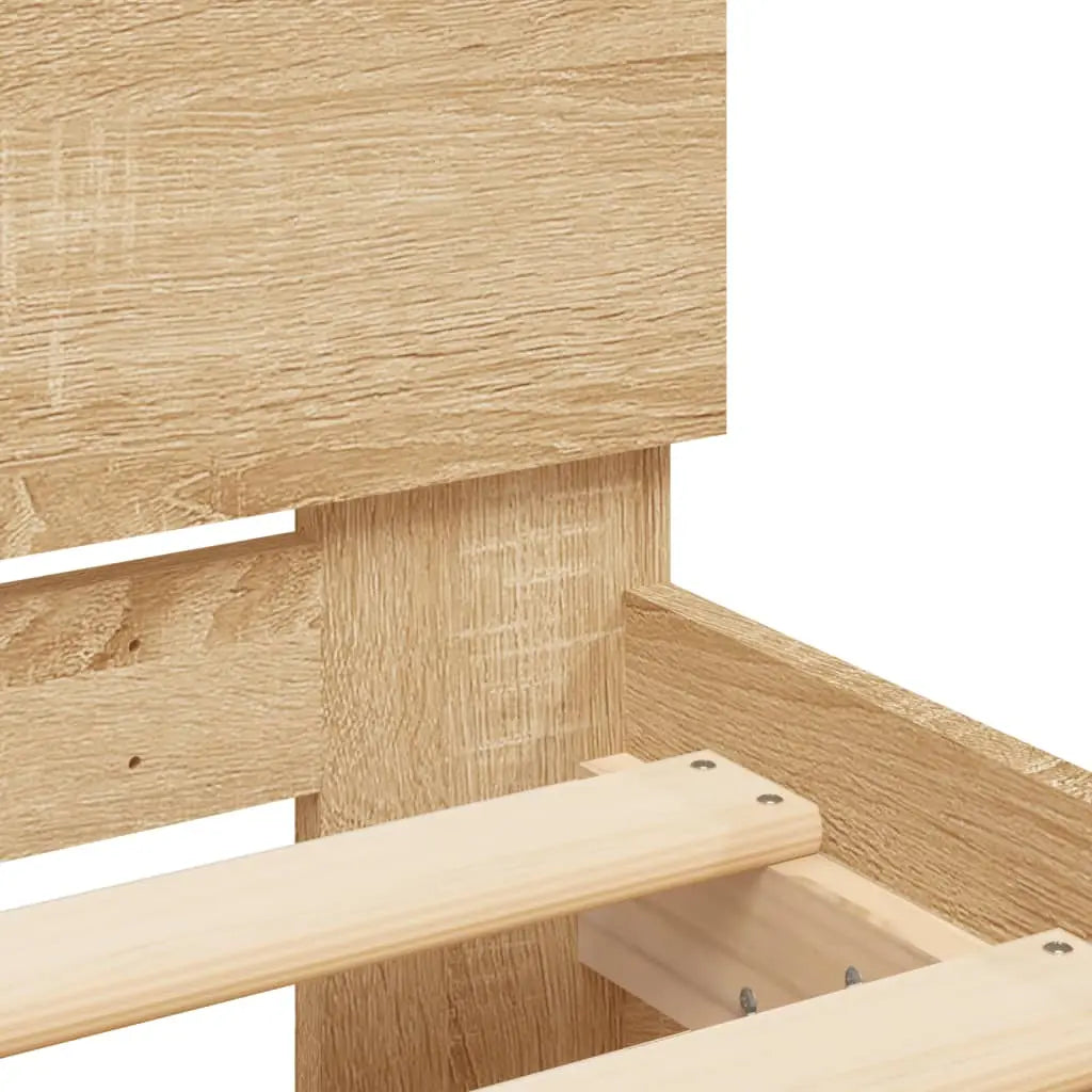 Bed Frame without Mattress Sonoma Oak - Living with Luxury