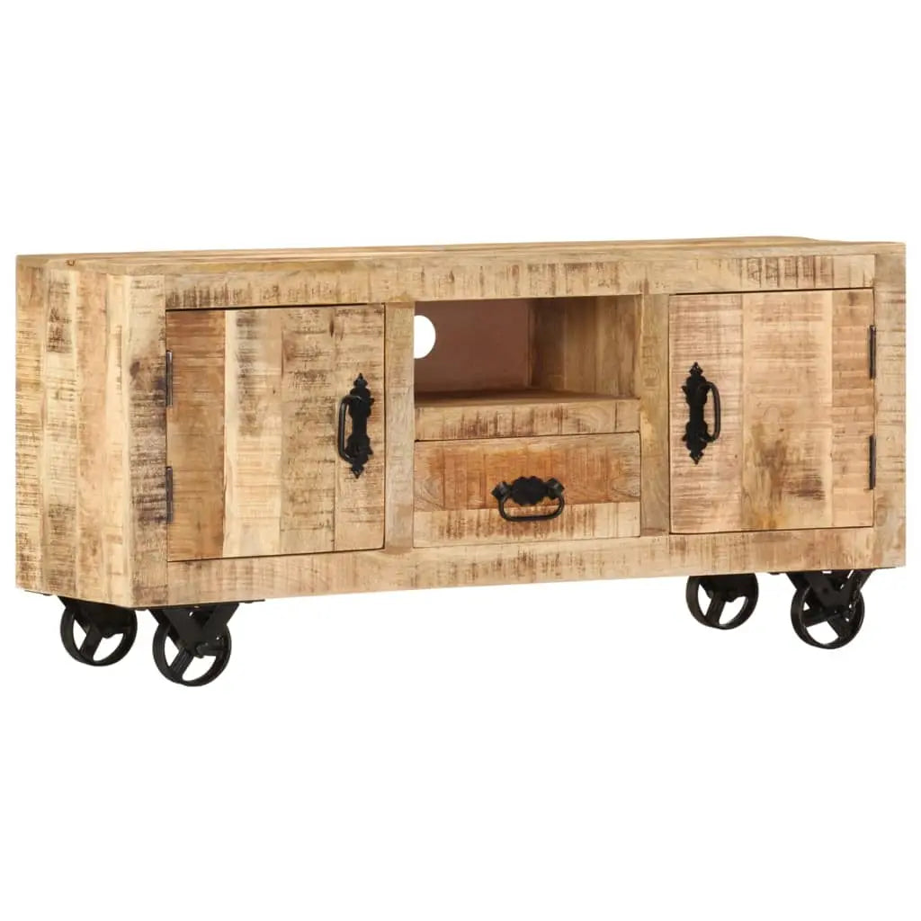 TV Cabinet Rough Mango Wood - Living with Luxury