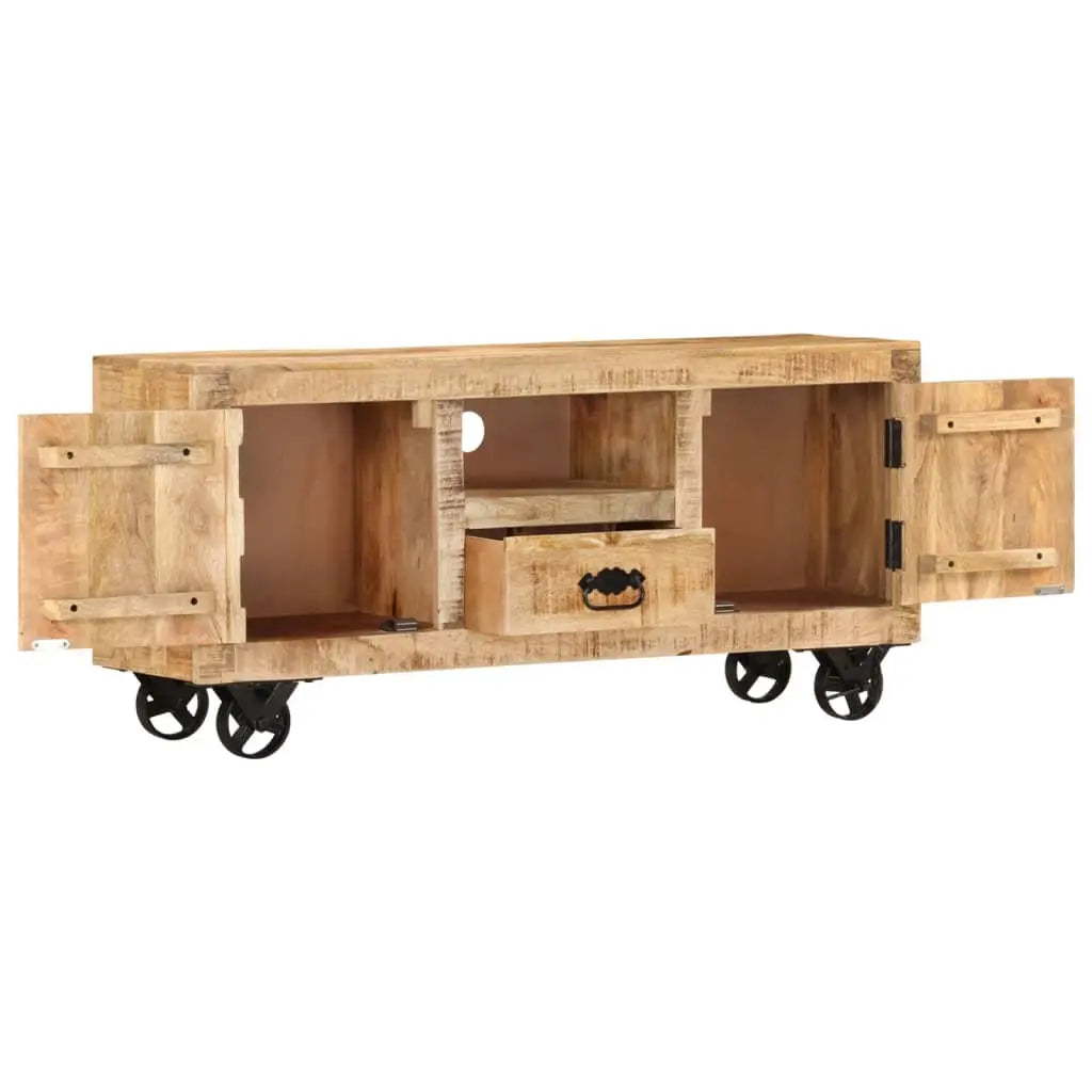 TV Cabinet Rough Mango Wood - Living with Luxury