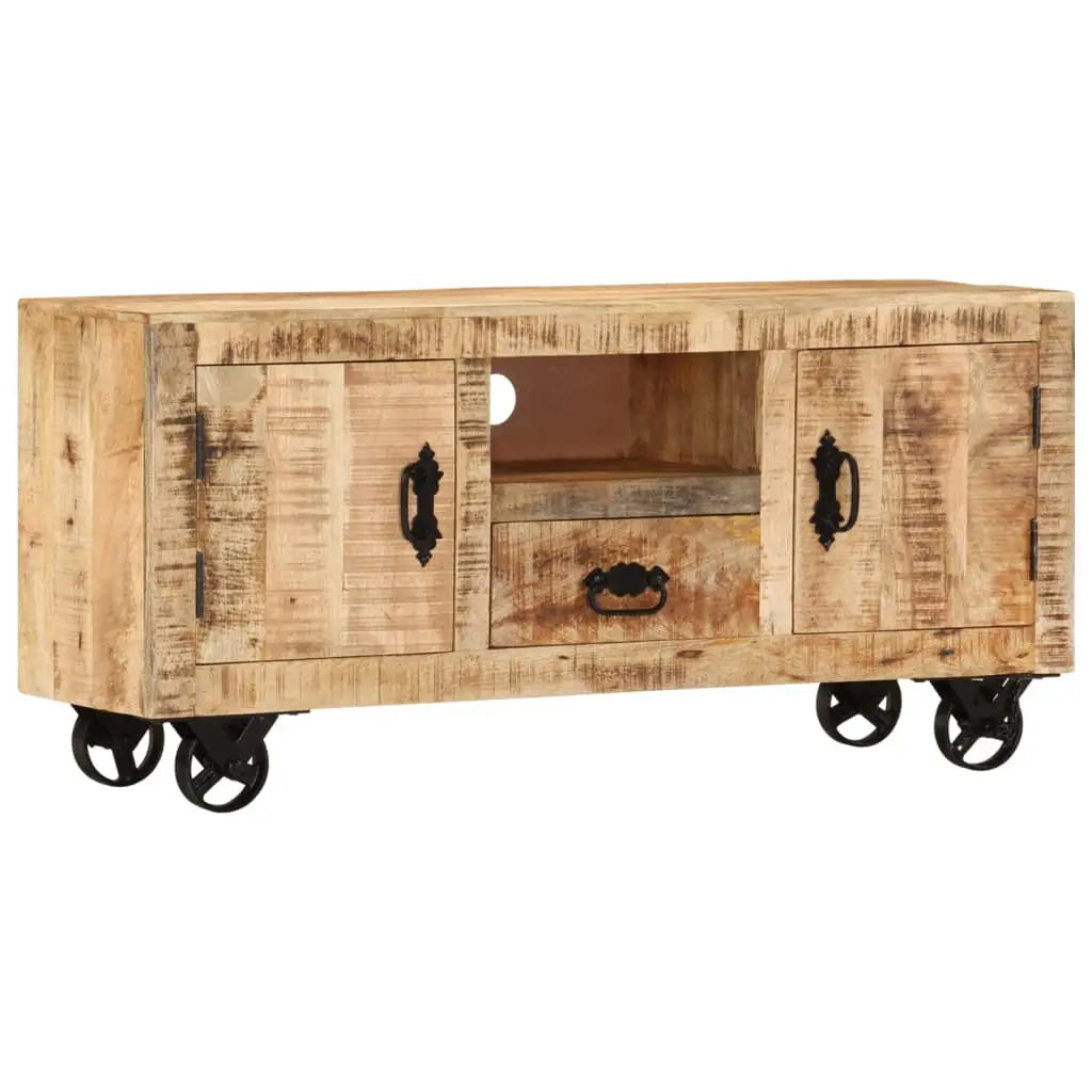TV Cabinet Rough Mango Wood - Living with Luxury