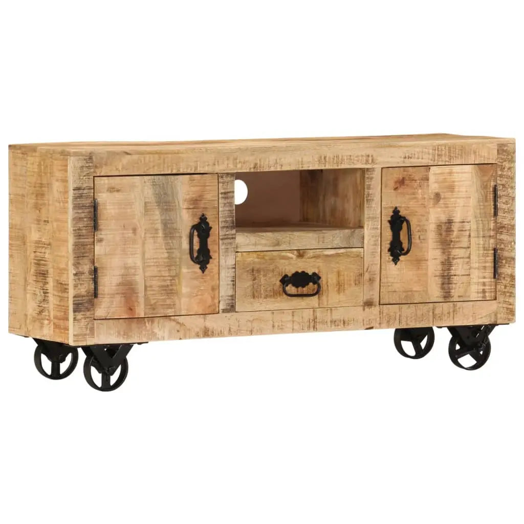TV Cabinet Rough Mango Wood - Living with Luxury