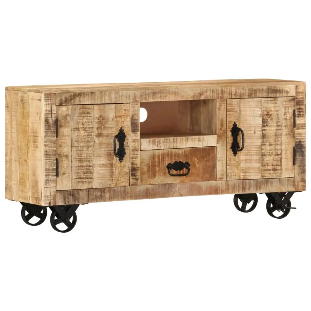TV Cabinet Rough Mango Wood - Living with Luxury