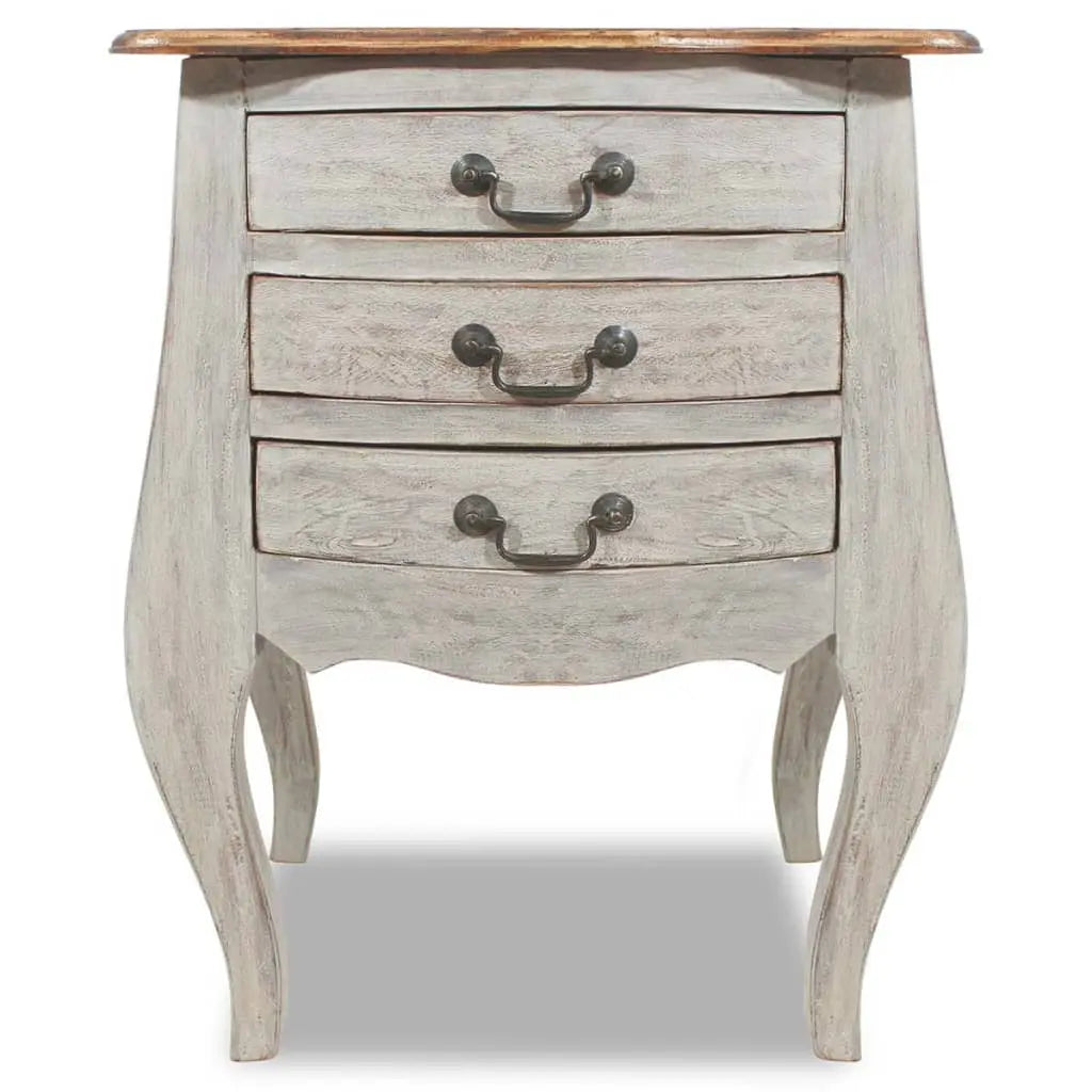 Bedside Cabinet Solid Mahogany Wood - Living with Luxury