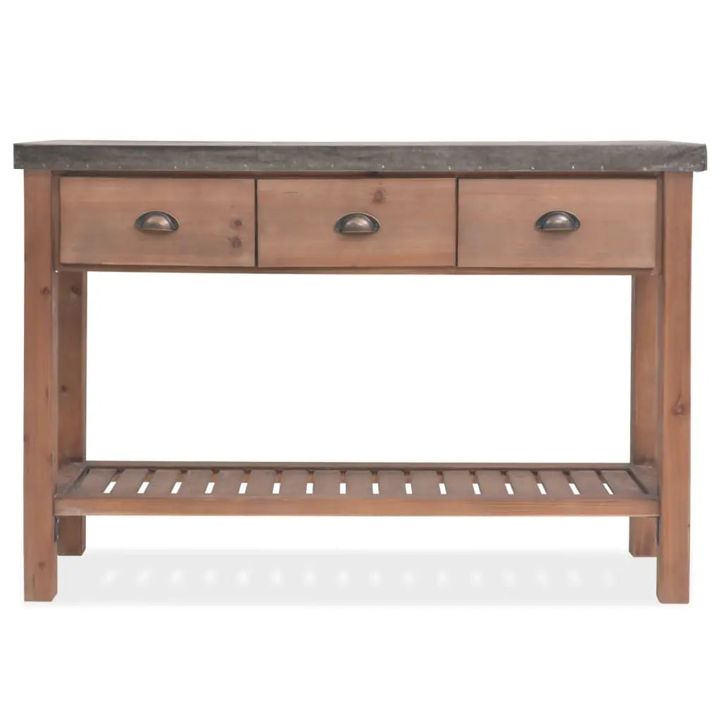 Console Table Solid Fir Wood - Living with Luxury