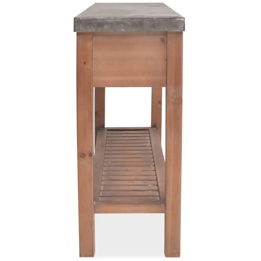 Console Table Solid Fir Wood - Living with Luxury