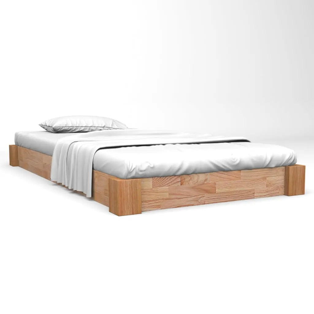 Bed Frame without Mattress Solid Oak Wood - Living with Luxury