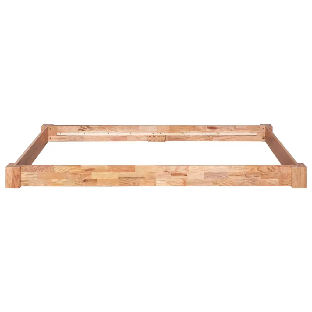 Bed Frame without Mattress Solid Oak Wood - Living with Luxury
