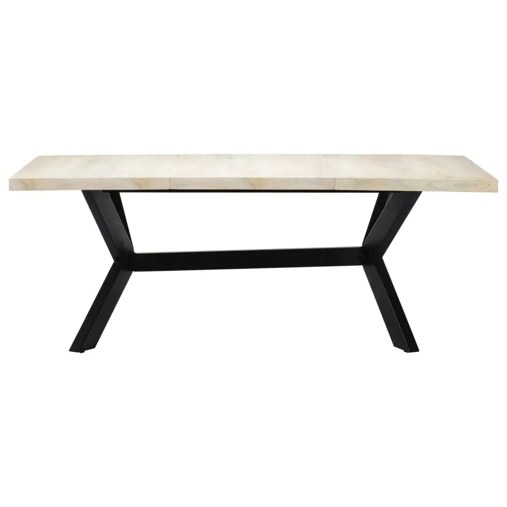 Dining Table White Solid Mango Wood - Living with Luxury