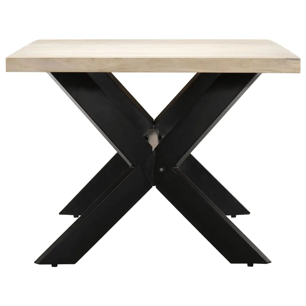 Dining Table White Solid Mango Wood - Living with Luxury