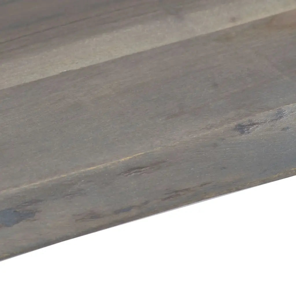 Coffee Table with Live Edges Grey Solid Acacia Wood - Living with Luxury