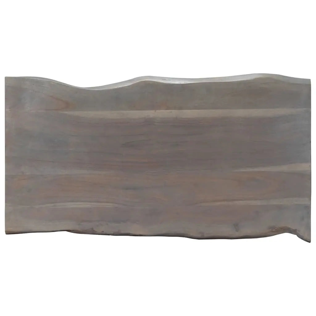 Coffee Table with Live Edges Grey Solid Acacia Wood - Living with Luxury