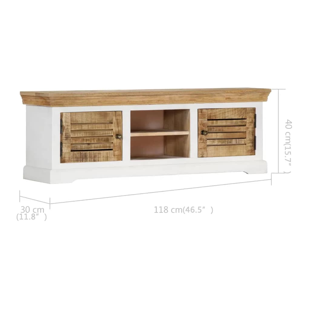 TV Cabinet Solid Mango Wood Living with Luxury