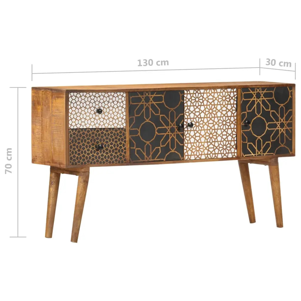 Sideboard with Printed Pattern Solid Mango Wood - Living with Luxury
