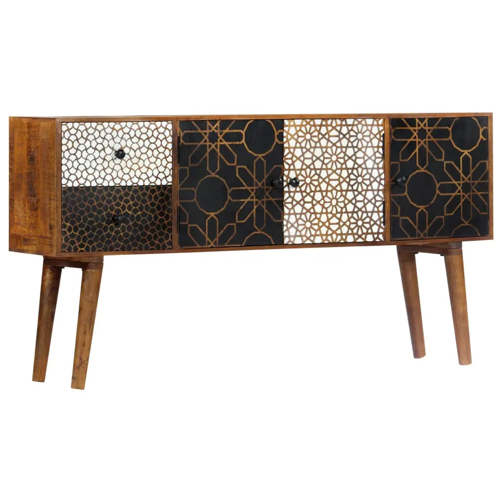 Sideboard with Printed Pattern Solid Mango Wood - Living with Luxury
