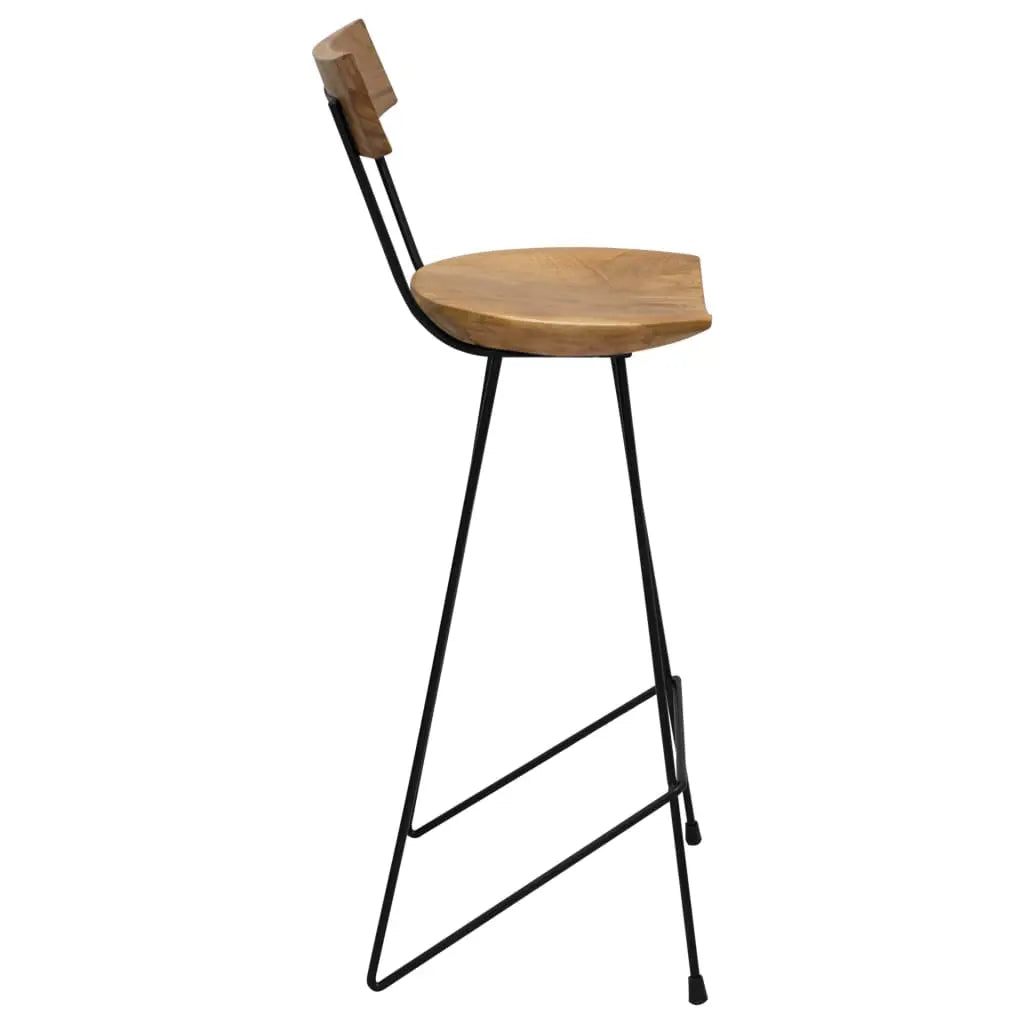 Bar Stools 2 pcs Solid Teak Wood - Living with Luxury