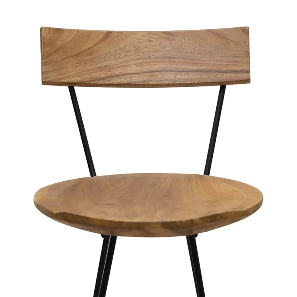 Bar Stools 2 pcs Solid Teak Wood - Living with Luxury