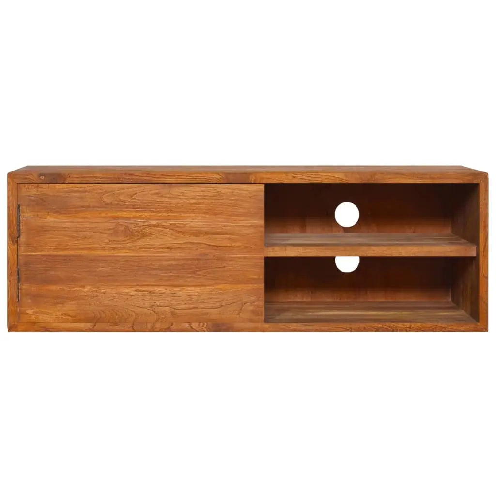 Wall-mounted TV Cabinet Solid Teak Wood - Living with Luxury