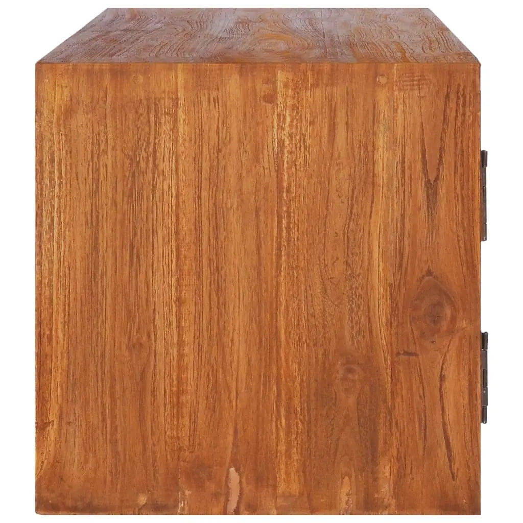 Wall-mounted TV Cabinet Solid Teak Wood - Living with Luxury