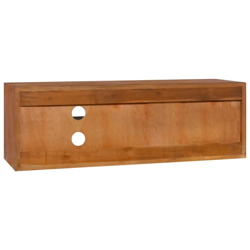 Wall-mounted TV Cabinet Solid Teak Wood - Living with Luxury