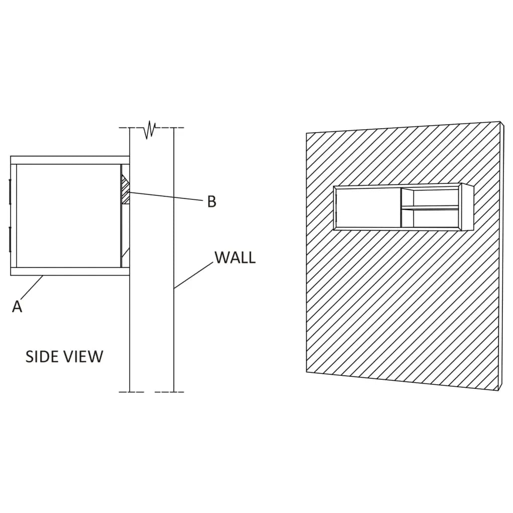 Wall-mounted TV Cabinet Solid Teak Wood - Living with Luxury