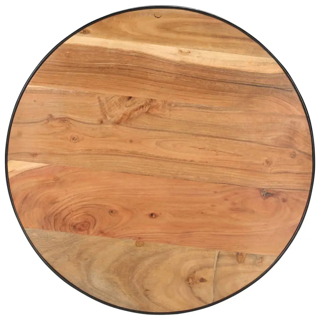Coffee Table Black Solid Acacia Wood - Living with Luxury