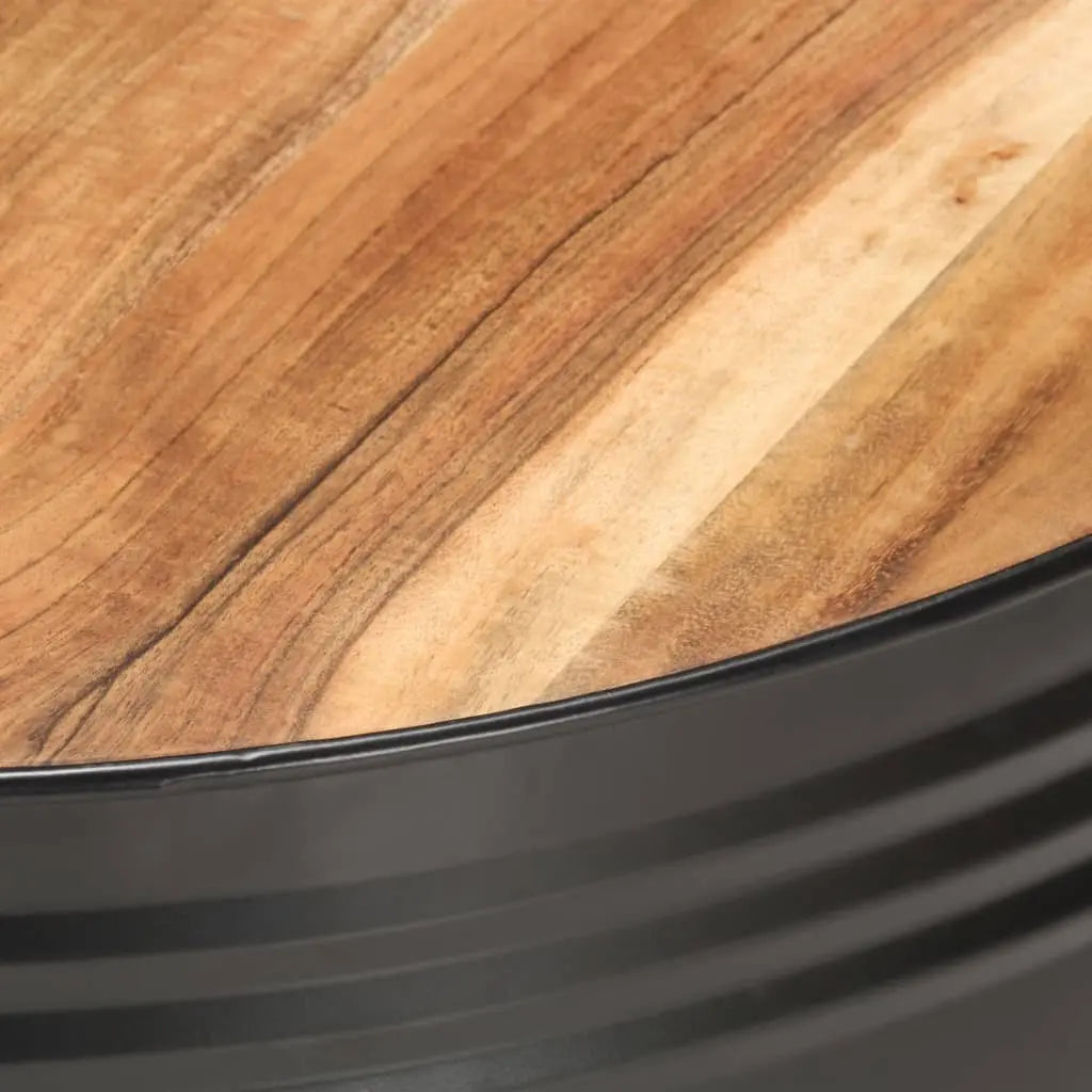 Coffee Table Black Solid Acacia Wood - Living with Luxury