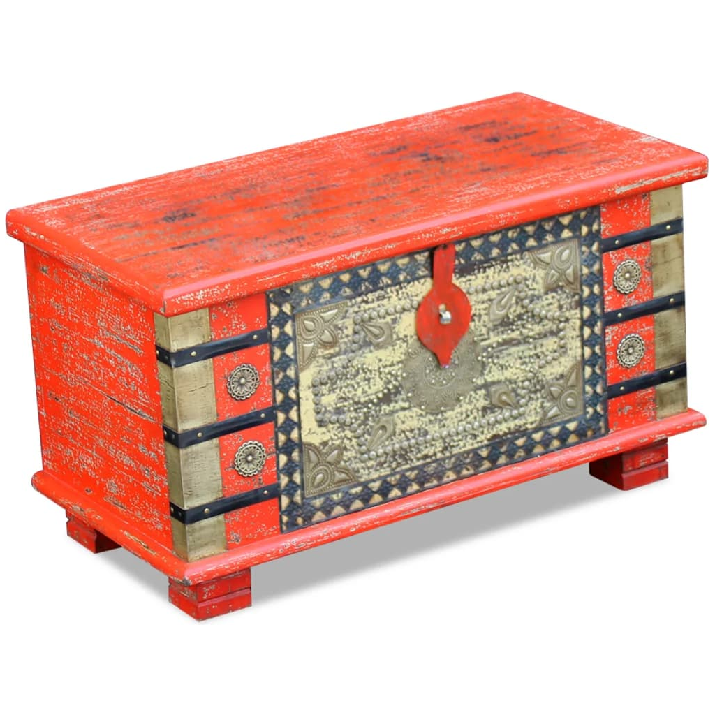 Storage Chest Red Mango Wood Living with Luxury