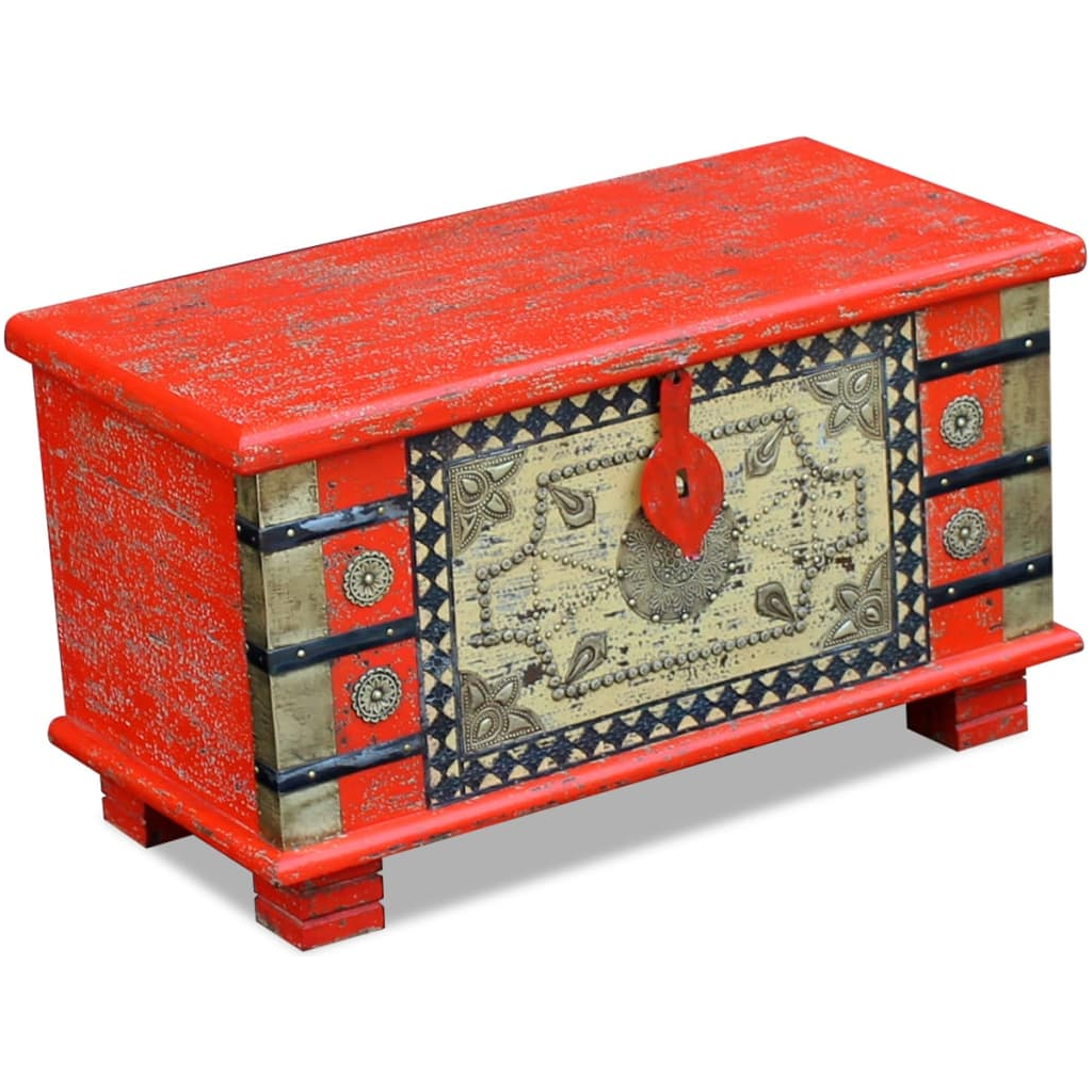 Storage Chest Red Mango Wood Living with Luxury