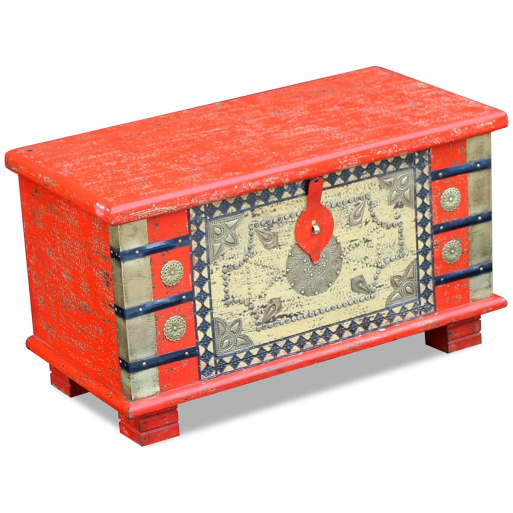 Storage Chest Red Mango Wood Living with Luxury