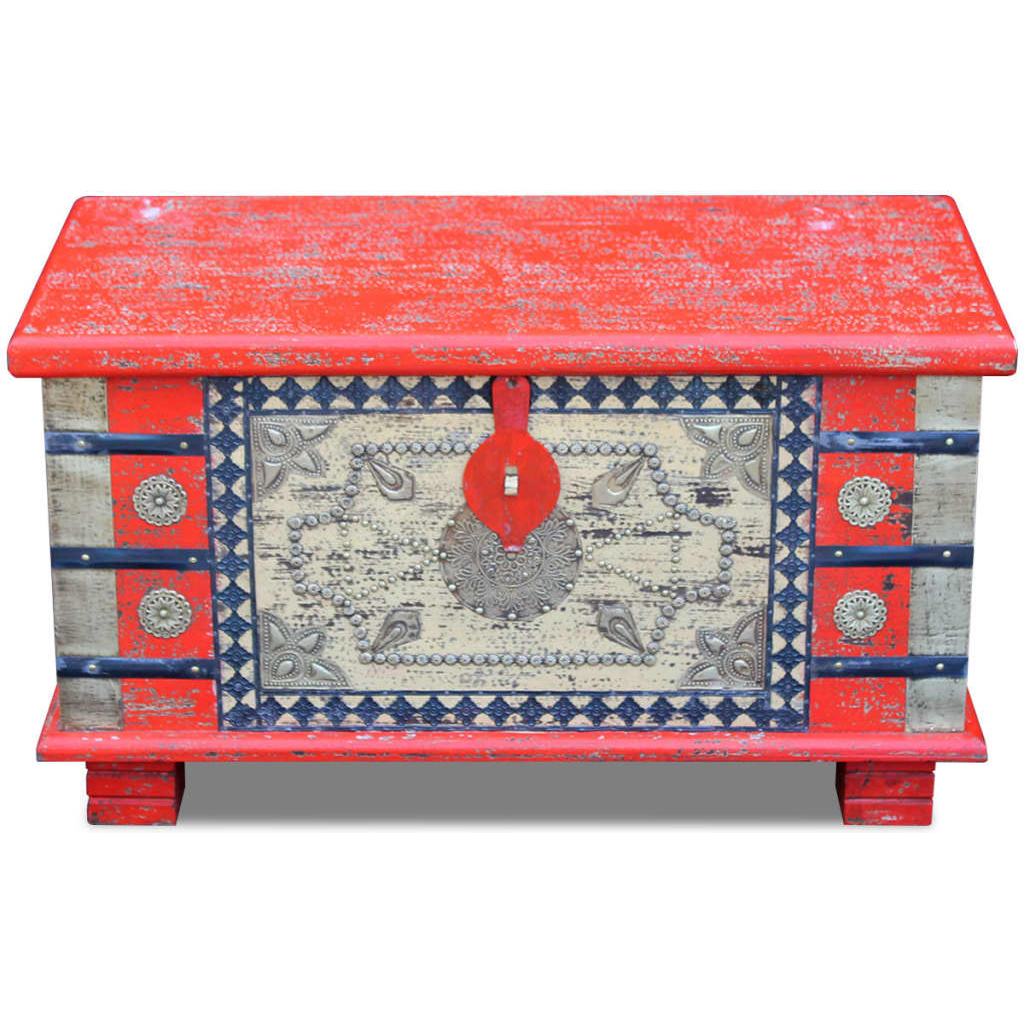 Storage Chest Red Mango Wood Living with Luxury