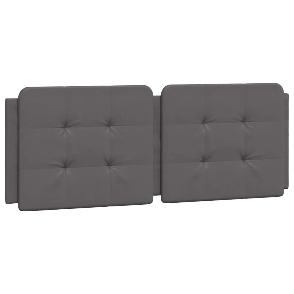 Bed Frame without Mattress Grey Faux Leather - Living with Luxury