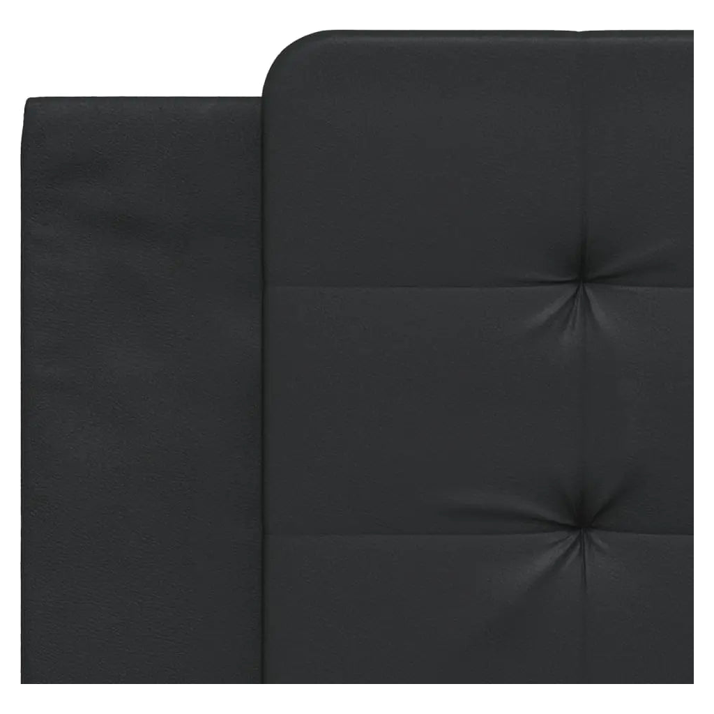 Bed Frame without Mattress Black Super King Faux Leather - Living with Luxury