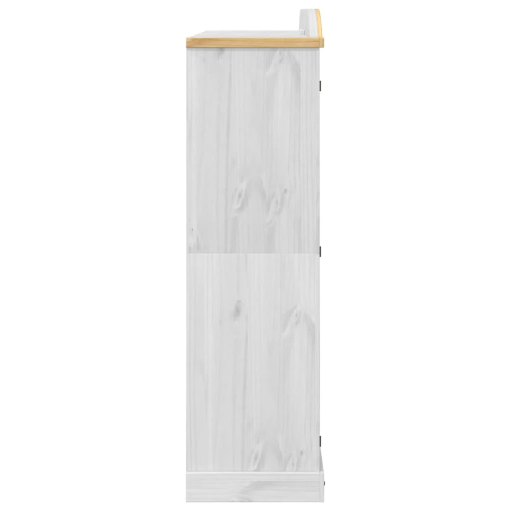 Wardrobe Corona White Solid Wood Pine Living with Luxury