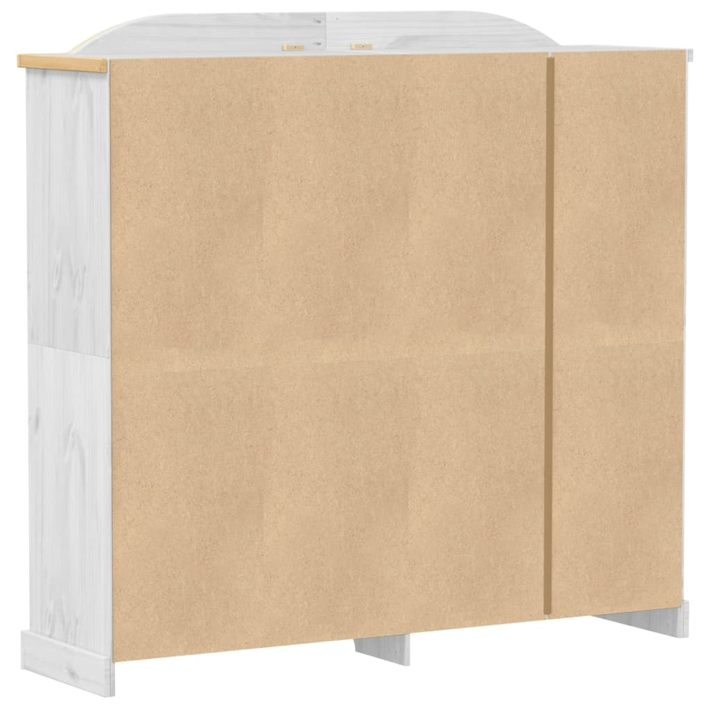 Wardrobe Corona White Solid Wood Pine Living with Luxury
